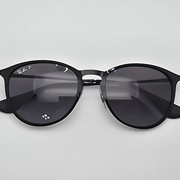 Ray-Ban RB3539 Erika Metal Black Frame Polarized Grey Lens Sunglasses 54-19-145 - Picture 10 of 12